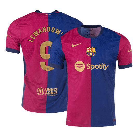 Avtentični domači nogometni dres LEWANDOWSKI #9 Barcelona 2024/25