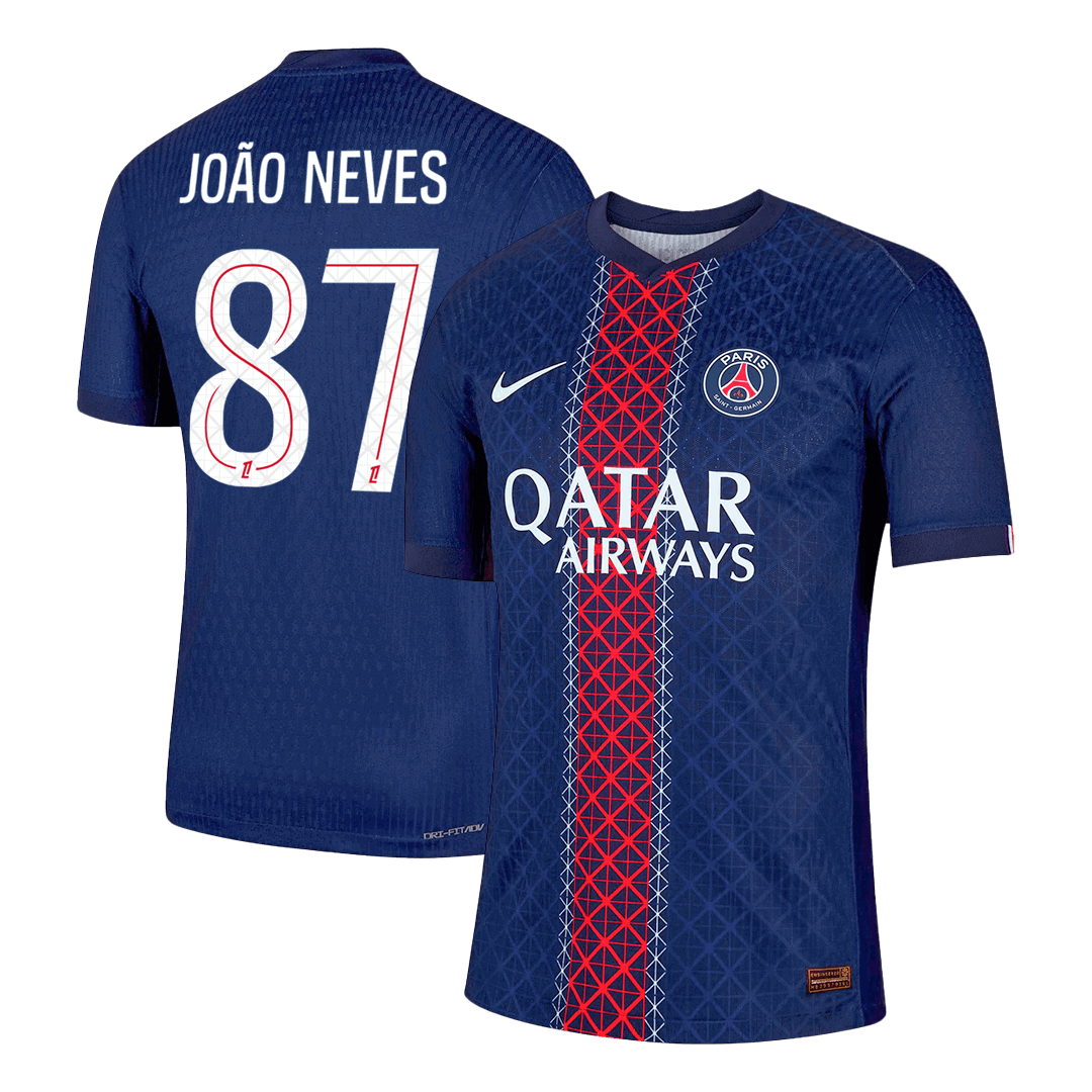 PSG Nogometni dres Domači 2025/26 Authentic JOÃO NEVES #87