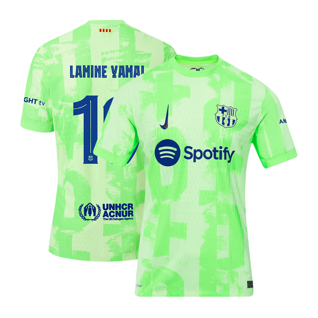 Authentic Lamine Yamal #19 Tretji nogometni dres Barcelone 2024/25 - UCL