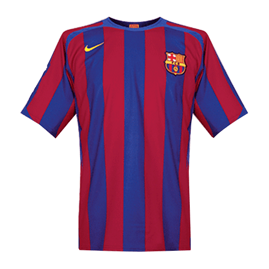 Retro nogometna majica Barcelona Home 2005/06 - rdeča in modra