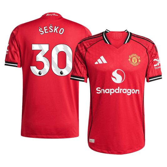 Manchester United Nogometni dres Domači 2025/26 Authentic ŠEŠKO #30