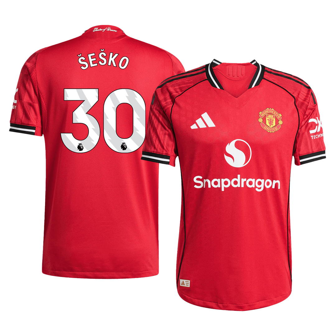 Manchester United Nogometni dres Domači 2025/26 Authentic ŠEŠKO #30