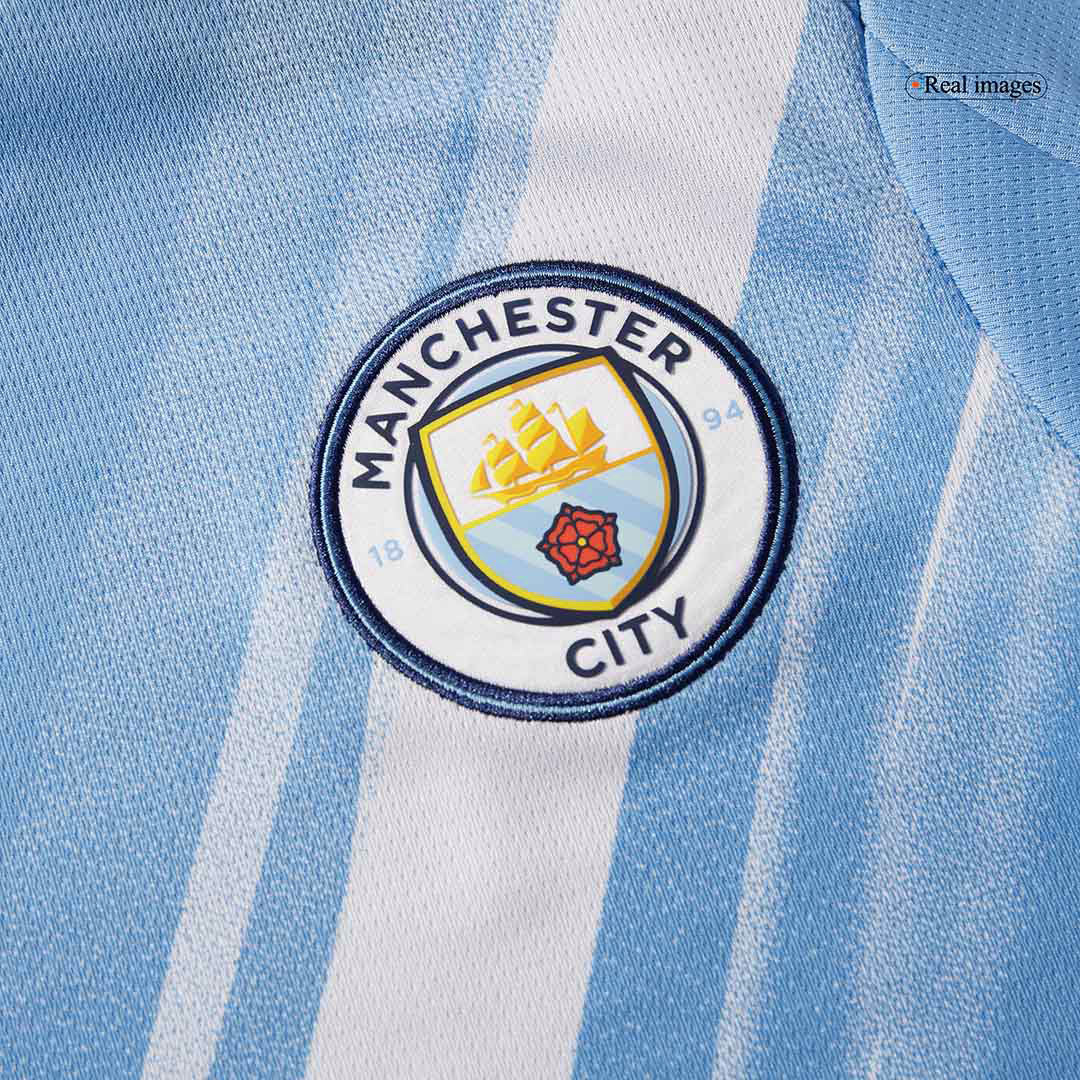 Domači nogometni dres Manchester Cityja (dres + kratke hlače) 2025/26 moder