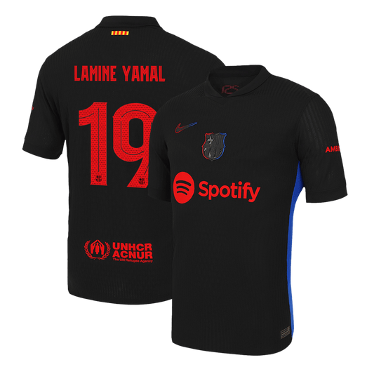 Verodostojna majica LAMINE YAMAL #19 Barcelona gostujoča nogometna majica 2024/25- UCL