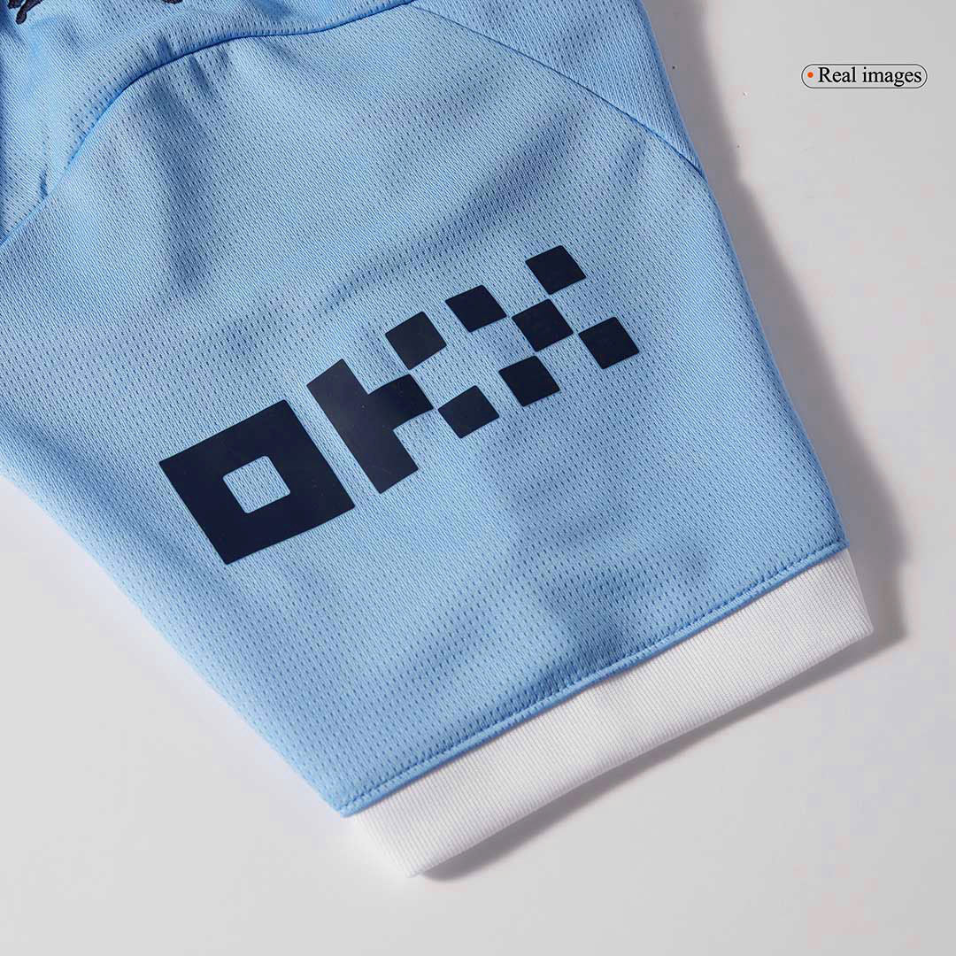 Domači nogometni dres Manchester Cityja (dres + kratke hlače) 2025/26 moder