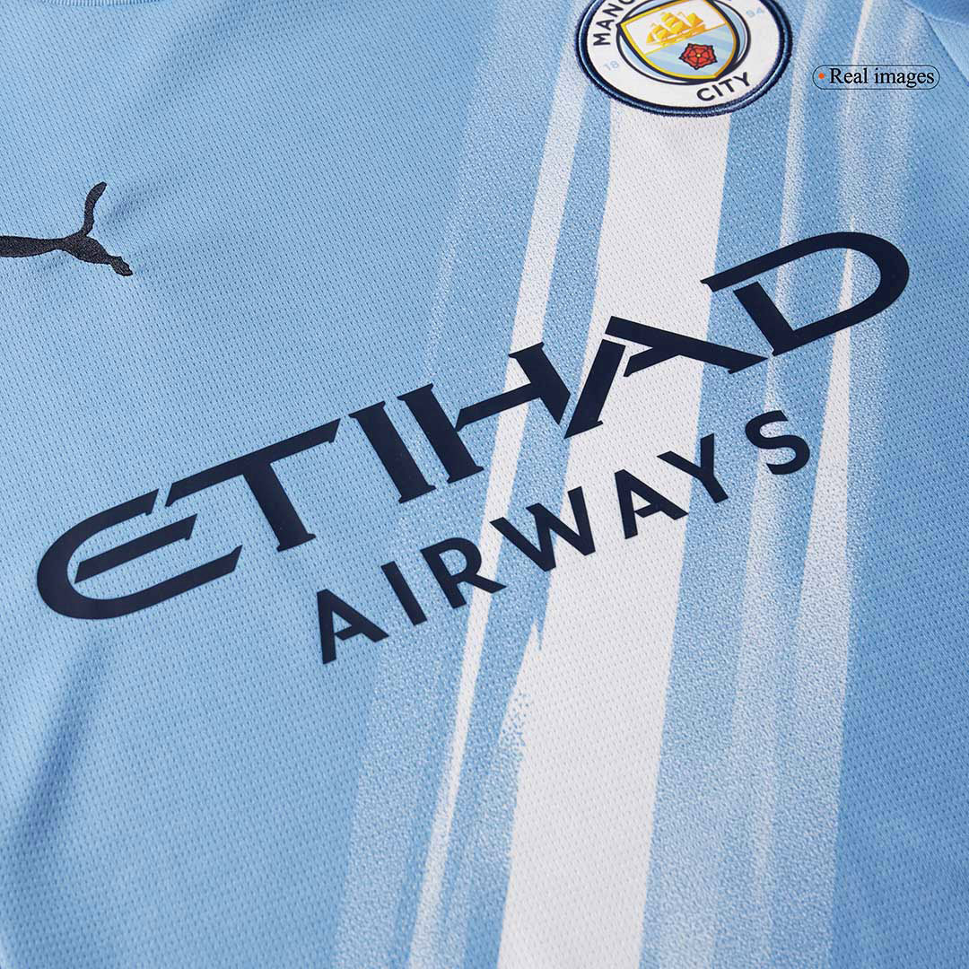 Domači nogometni dres Manchester Cityja (dres + kratke hlače) 2025/26 moder