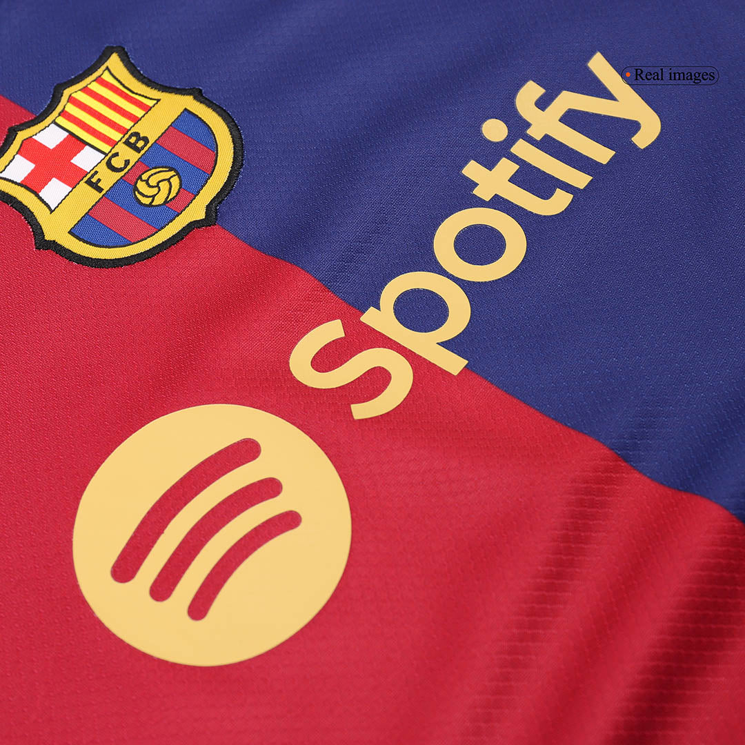 Barcelona 2024/25 Domača nogometna majica za otroke (majica in kratke hlače) rdeča in modra