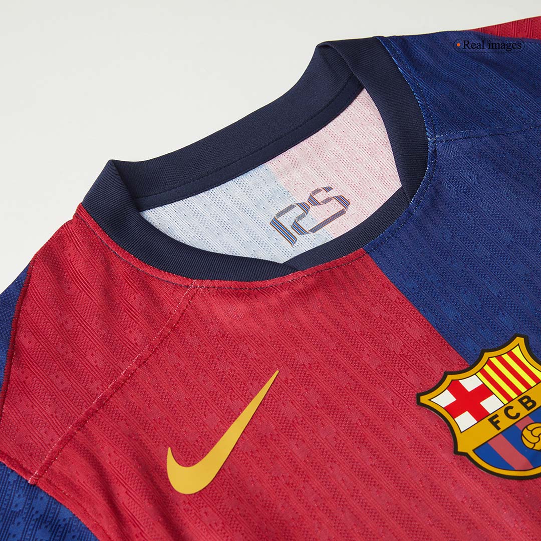 Pristna domača nogometna majica Barcelona x Travis Scott 2024/25 rdeča in modra