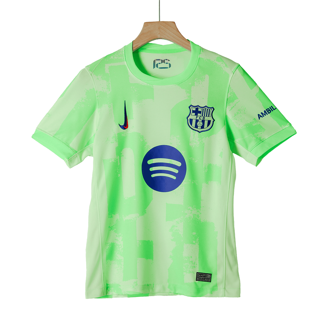 Gostujoči komplet Barcelone (majica + kratke hlače) 2024/25 - (logotip Spotify brez besedila)