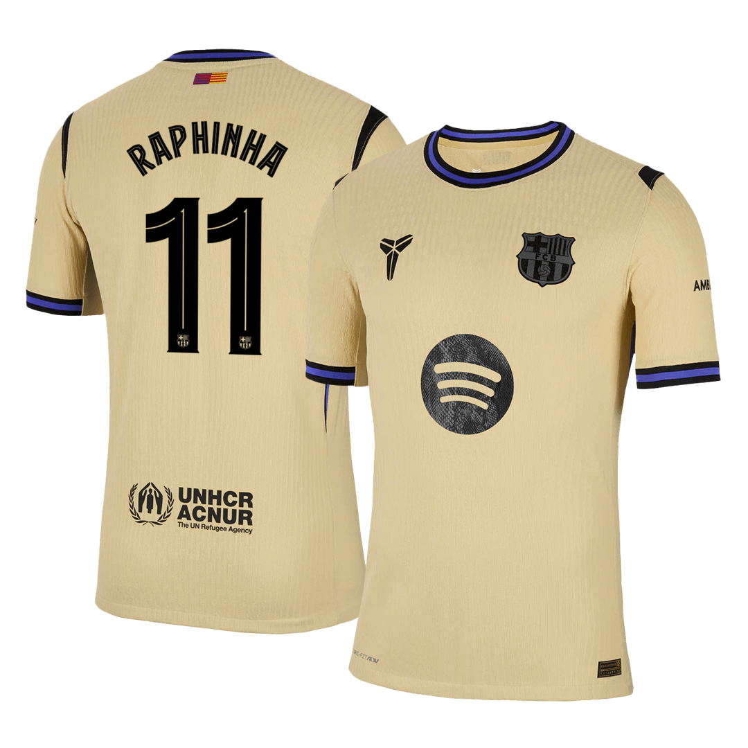 Authentic RAPHINHA #11 Barcelona gostujoča majica 2025/26 - UCL