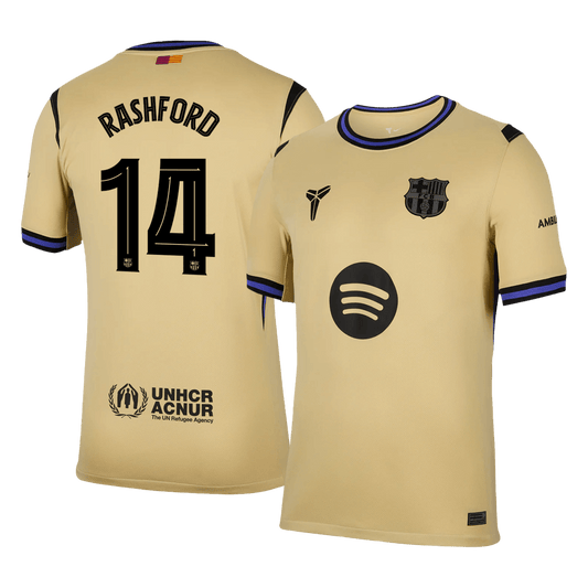RASHFORD #14 Barcelona gostujoča nogometna majica 2025/26 rumena - UCL