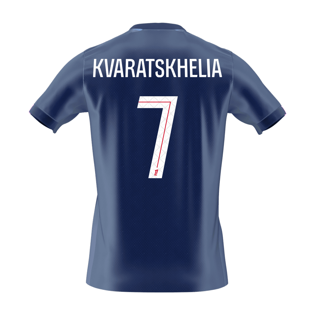 Domači nogometni dres KVARATSKHELIA #7 PSG 2025/26 Navy