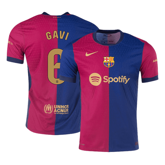 Autentična GAVI #6 Barcelona domača nogometna majica 2024/25