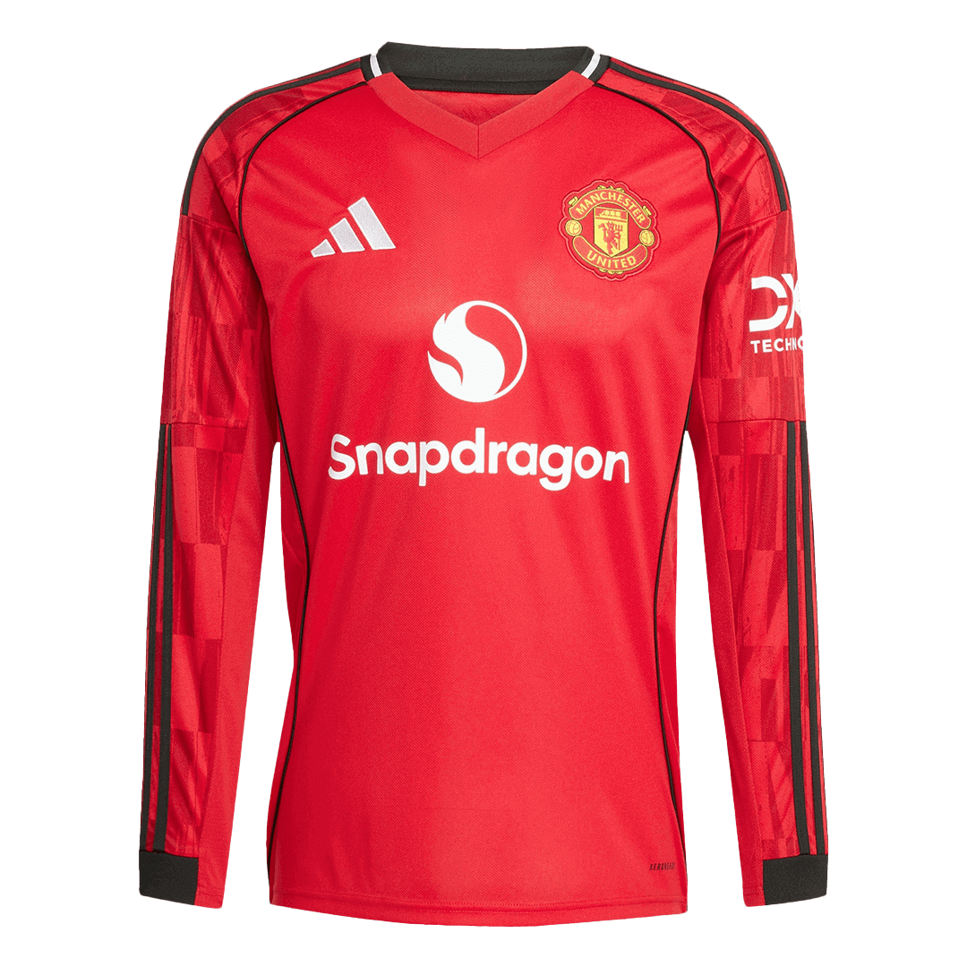 Manchester United Nogometni dres Domači 2025/26 Dolgi rokavi