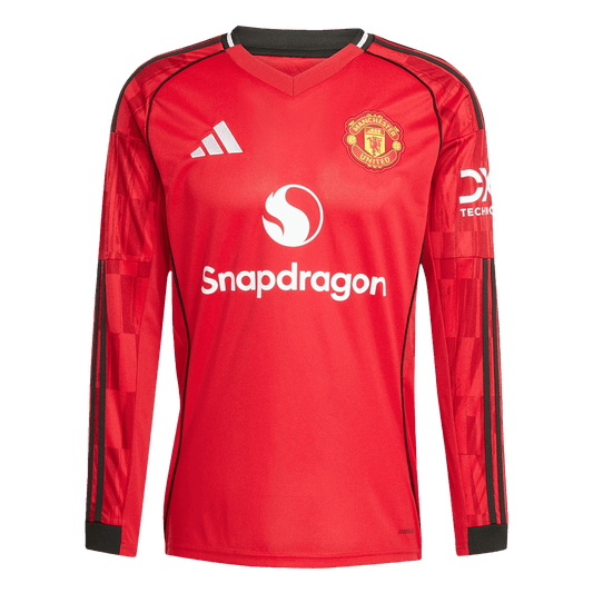 Manchester United Nogometni dres Domači 2025/26 Dolgi rokavi