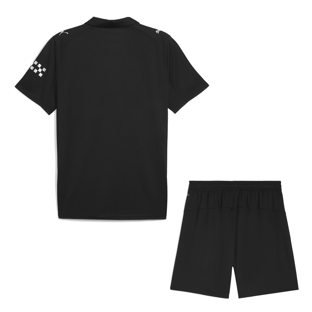 Nogometni dres Manchester Cityja za goste (dres + kratke hlače) 2025/26 črne barve