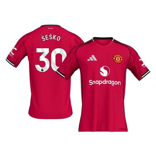 Manchester United Custom Dres ŠEŠKO #30 Domači Nogometni Dres 2025/26