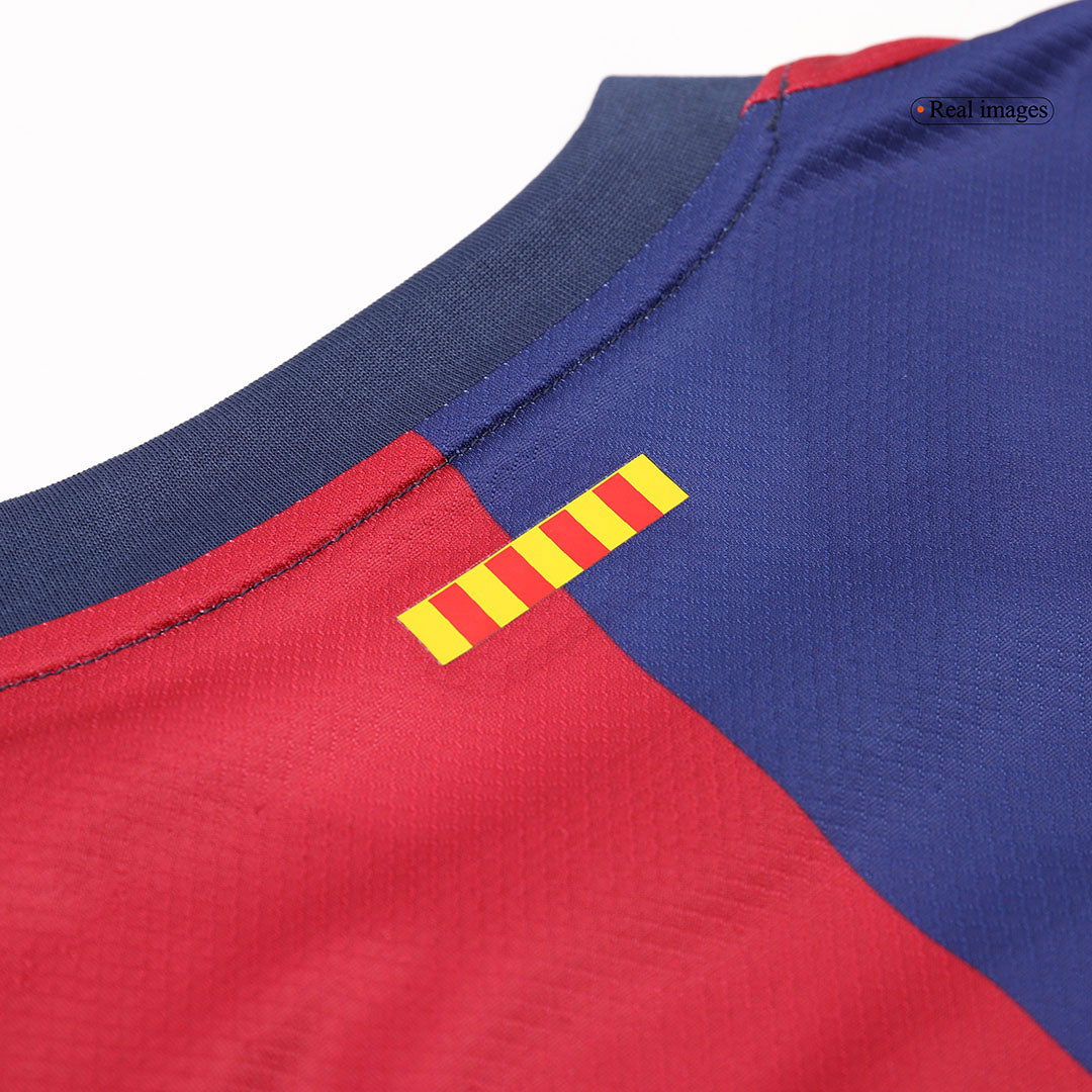 Barcelona 2024/25 Domača nogometna majica za otroke (majica in kratke hlače) rdeča in modra