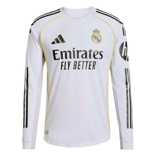 Real Madrid Nogometni dres Domači 2025/26 Dolgi rokavi Authentic