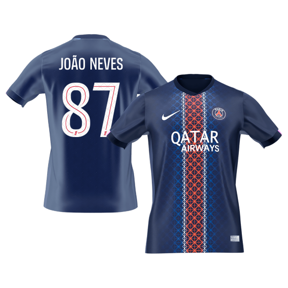 JOÃO NEVES #87 PSG Dres Domači 2025/26