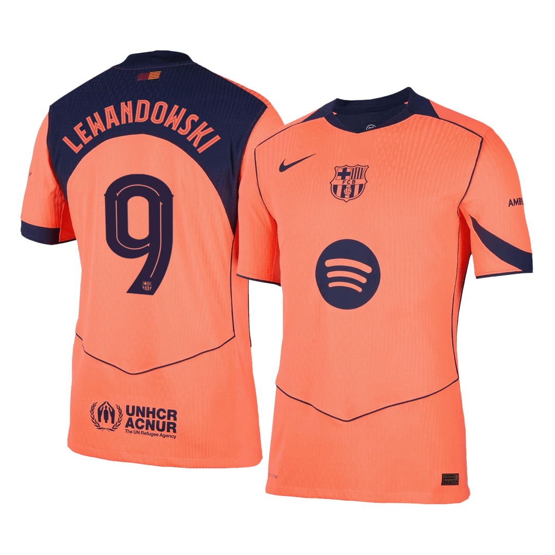 Barcelona Nogometni dres Tretji 2025/26 Authentic LEWANDOWSKI #9
