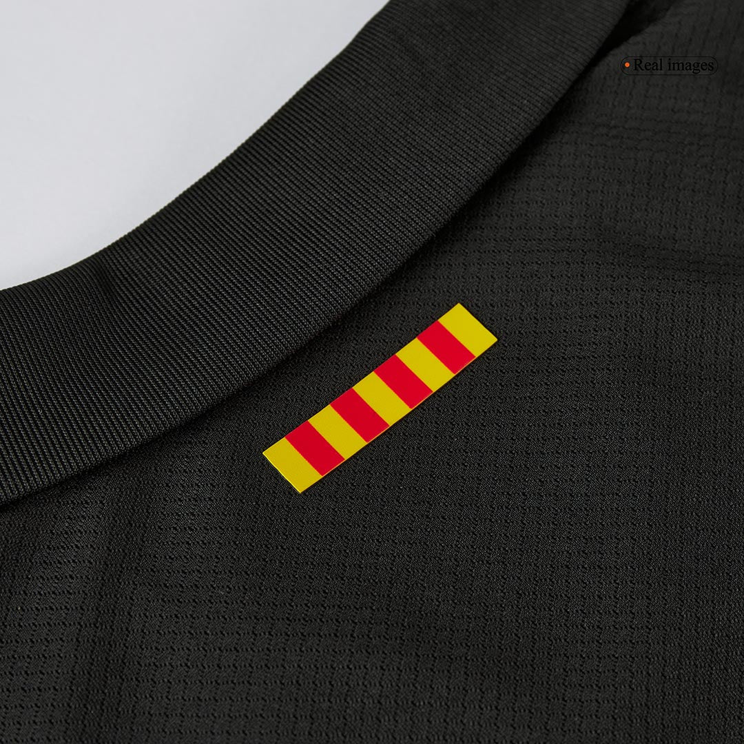 Barcelona 2024/25 Gostujoči komplet (majica in kratke hlače), črna - logotip Spotify brez besedila