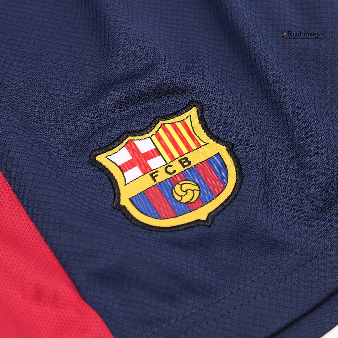 Barcelona 2024/25 Domača nogometna majica za otroke (majica in kratke hlače) rdeča in modra