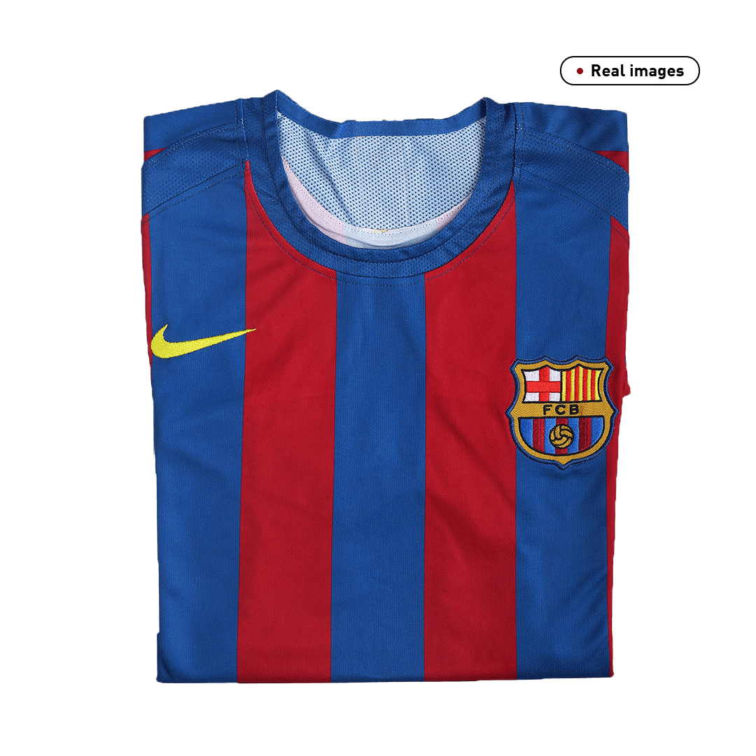 Retro nogometna majica Barcelona Home 2005/06 - rdeča in modra