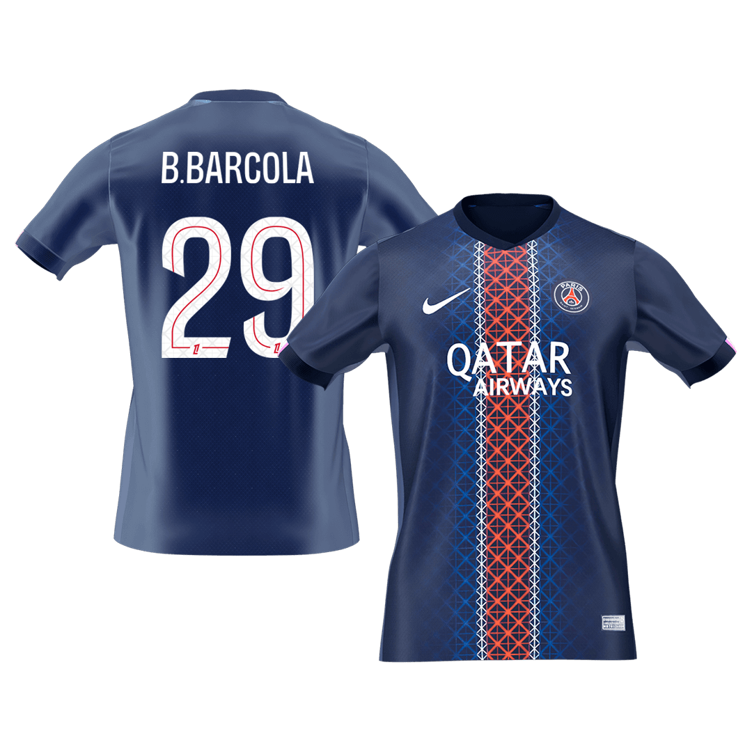 B.BARCOLA #29 PSG domači nogometni dres 2025/26 temno moder