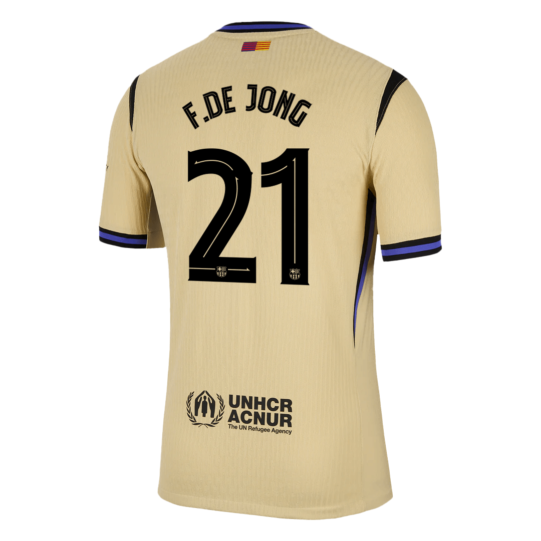 Avtentični F.DE JONG #21 Barcelonin gostujoči dres 2025/26 - UCL