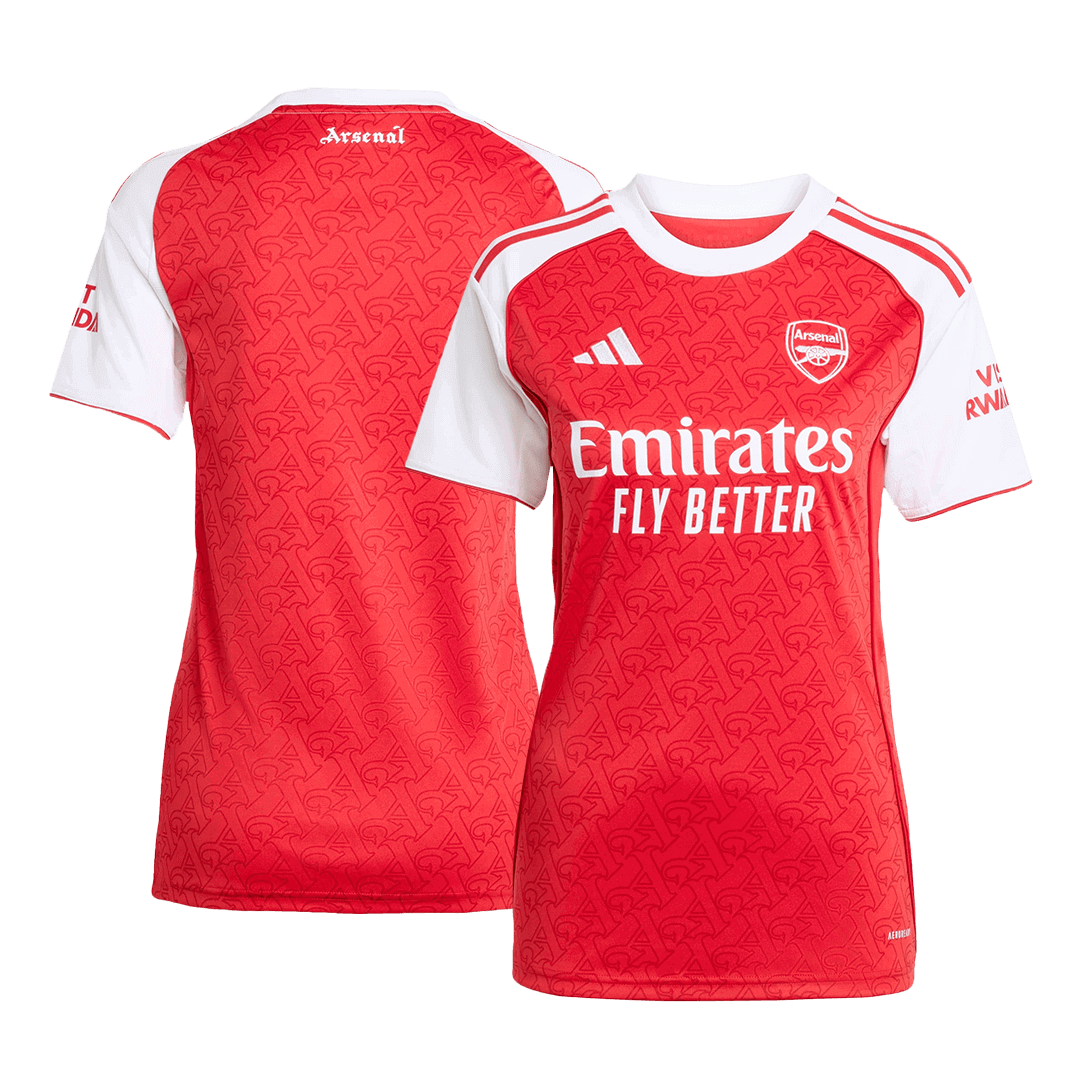 Ženski domači nogometni dres Arsenala 2025/26 rdeč