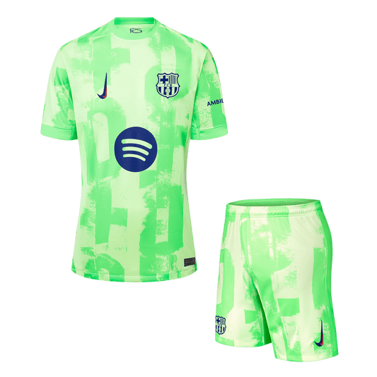 Gostujoči komplet Barcelone (majica + kratke hlače) 2024/25 - (logotip Spotify brez besedila)
