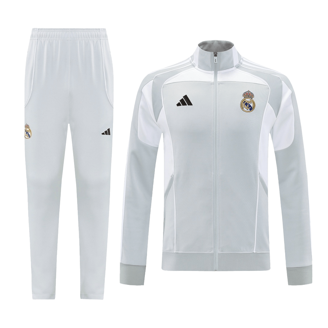 25/26 Real Madrid Training Jacket Kit(Jacket+Pants)  Gray