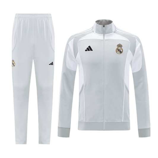 25/26 Real Madrid Training Jacket Kit(Jacket+Pants)  Gray