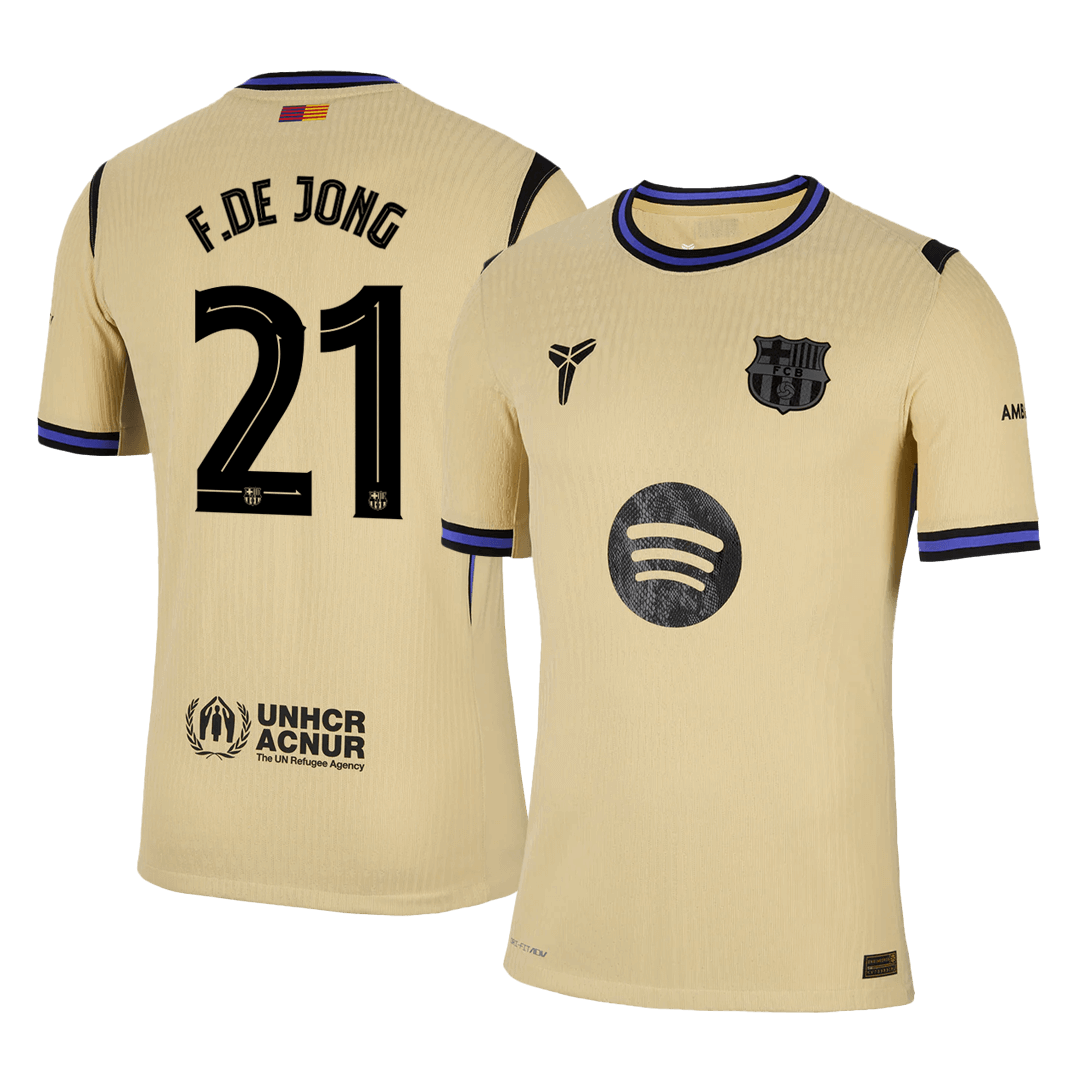 Avtentični F.DE JONG #21 Barcelonin gostujoči dres 2025/26 - UCL