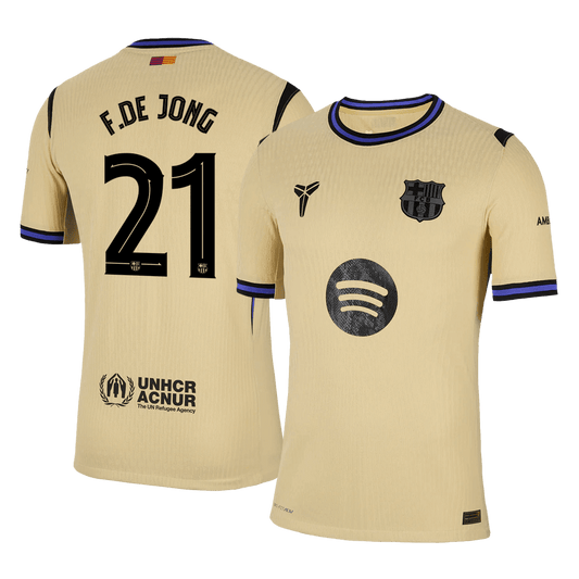 Avtentični F.DE JONG #21 Barcelonin gostujoči dres 2025/26 - UCL