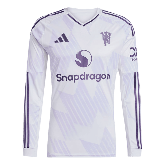 Manchester United Nogometni dres Gostujoči 2025/26 Dolgi rokavi