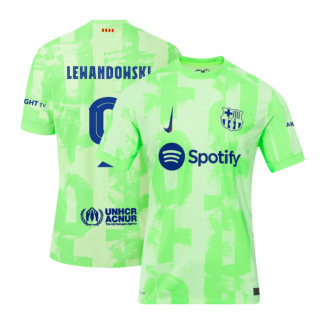 Avtentični nogometni dres LEWANDOWSKI #9 Barcelona Third Away 2024/25 - UCL
