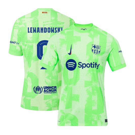 Avtentični nogometni dres LEWANDOWSKI #9 Barcelona Third Away 2024/25 - UCL