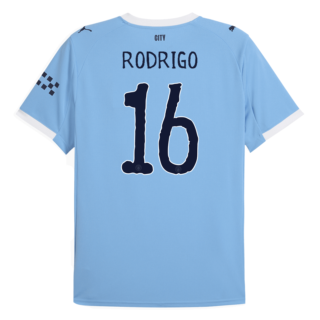 RODRIGO #16 Manchester City domači nogometni dres 2025/26 moder - svetovno klubsko prvenstvo