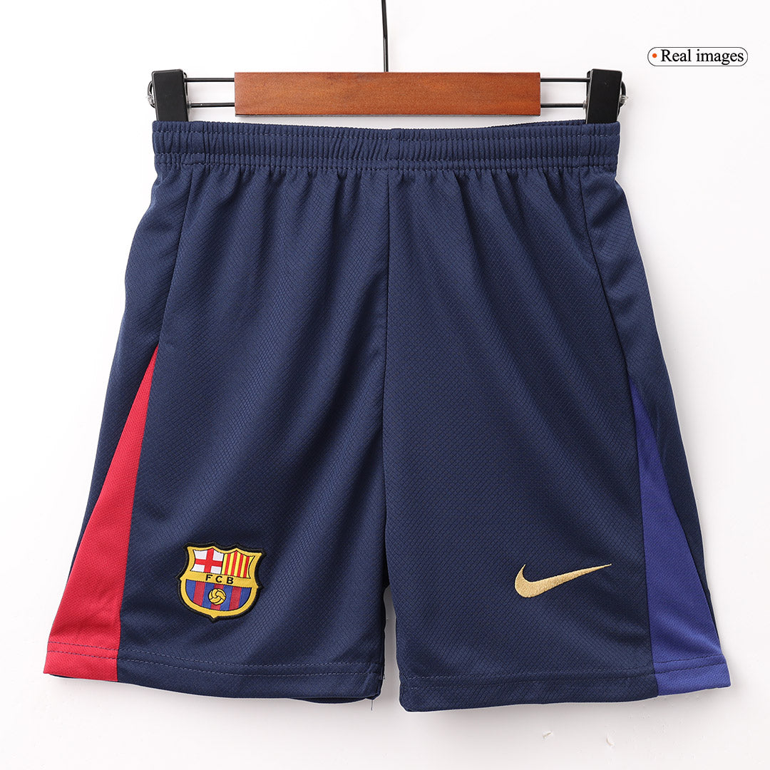 Barcelona 2024/25 Domača nogometna majica za otroke (majica in kratke hlače) rdeča in modra
