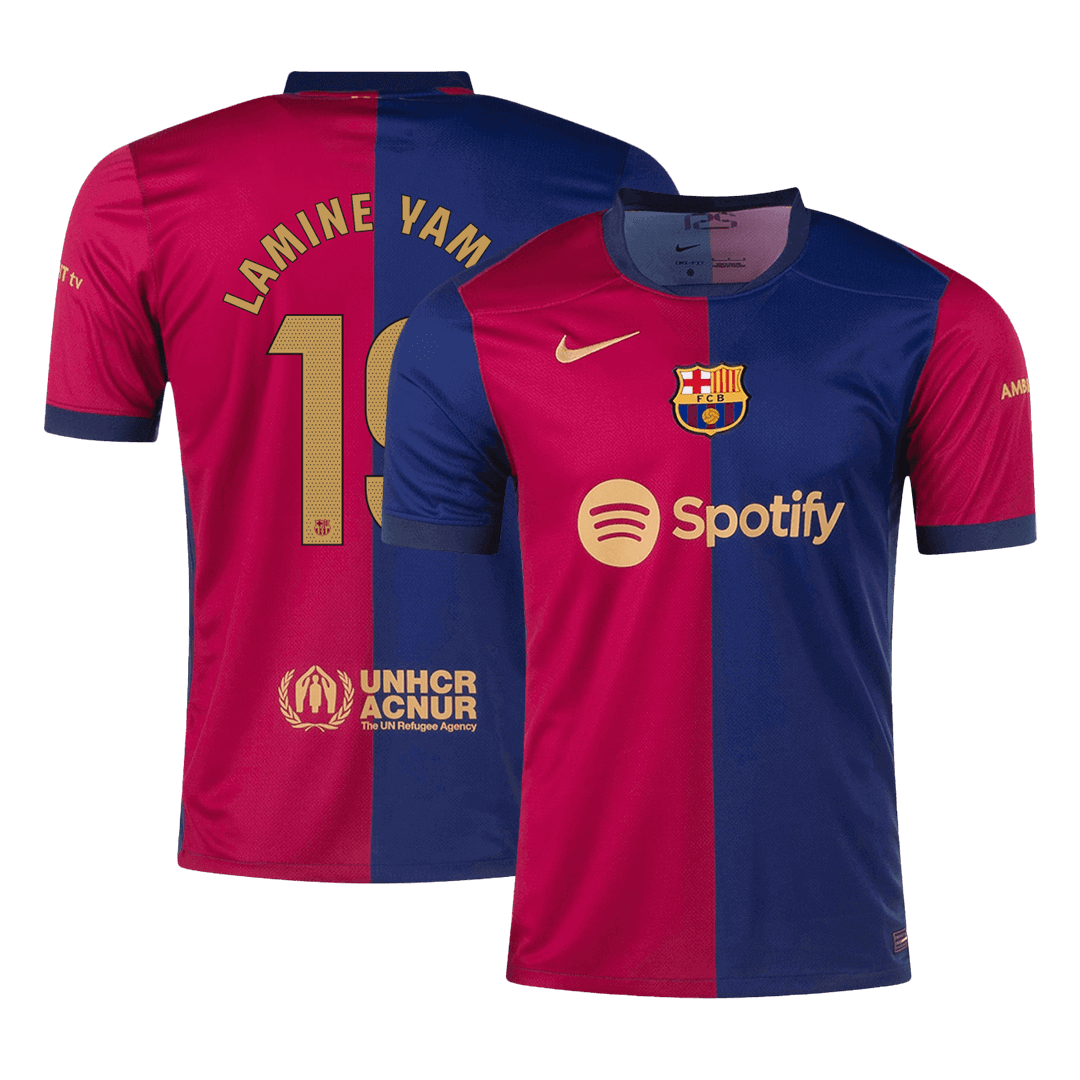 LAMINE YAMAL #19 Barcelona Domača nogometna majica 2024/25