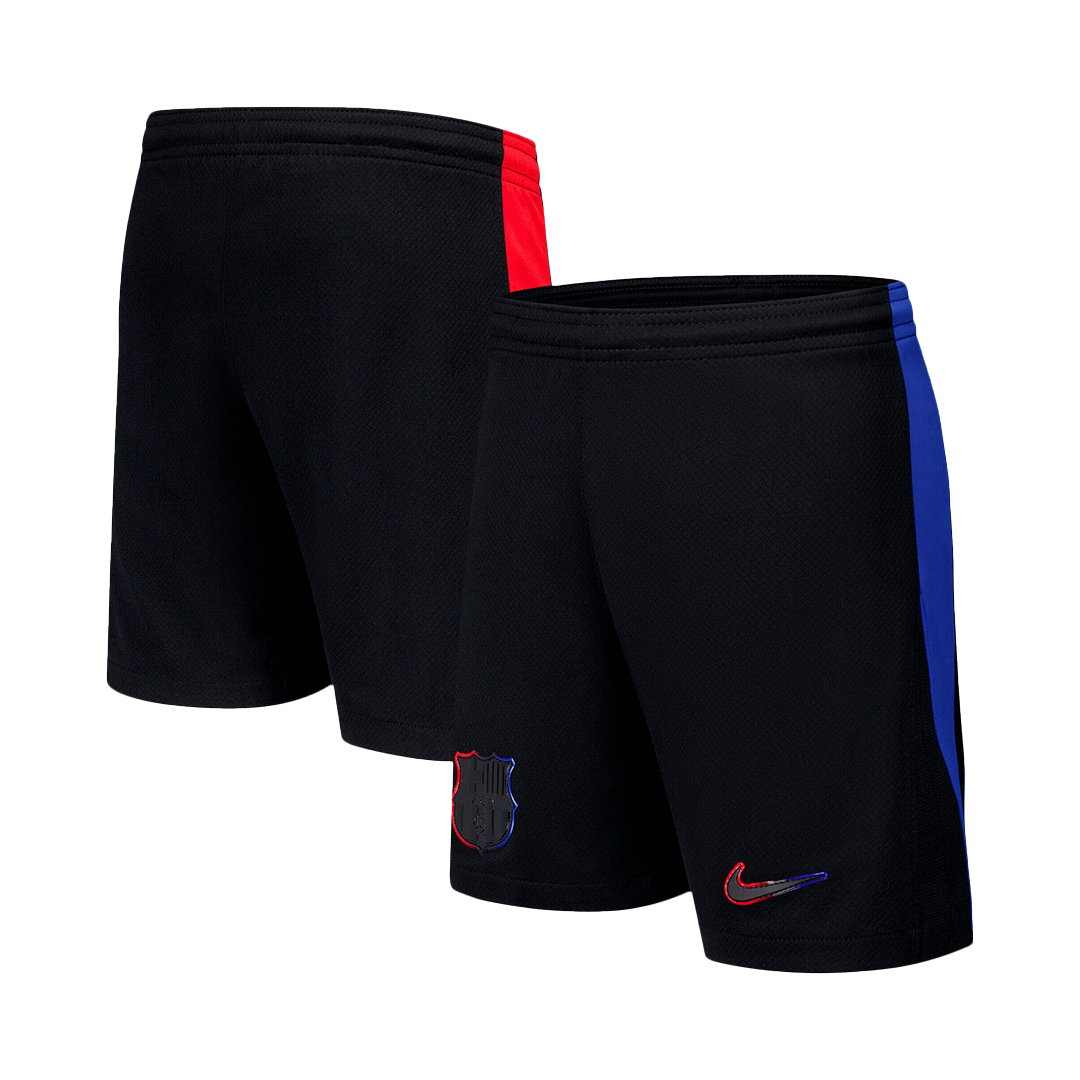 Barcelona 2024/25 gostujoča majica (majica in kratke hlače), črna