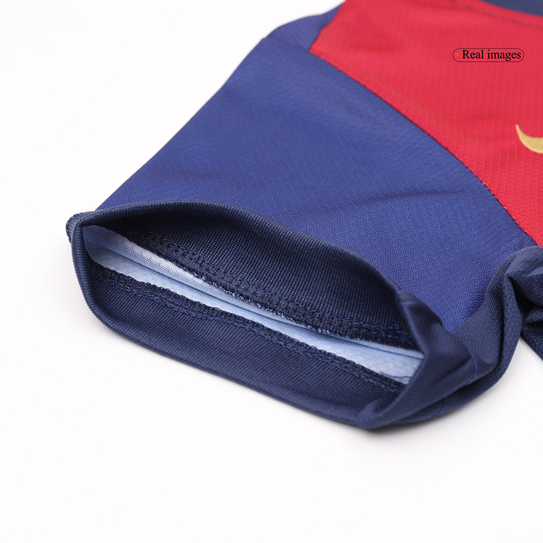Barcelona 2024/25 Domača nogometna majica za otroke (majica in kratke hlače) rdeča in modra