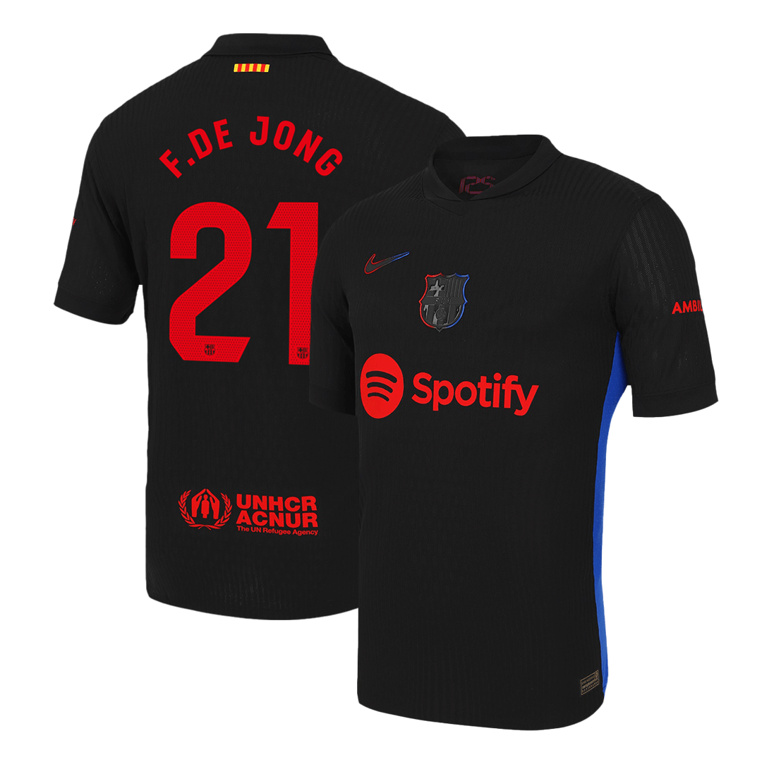 Verodostojna nogometna majica F.DE JONG #21 Barcelona v gosteh 2024/25