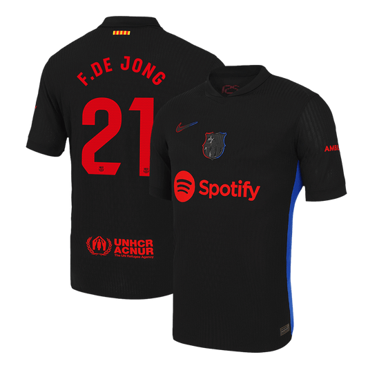 Verodostojna nogometna majica F.DE JONG #21 Barcelona v gosteh 2024/25