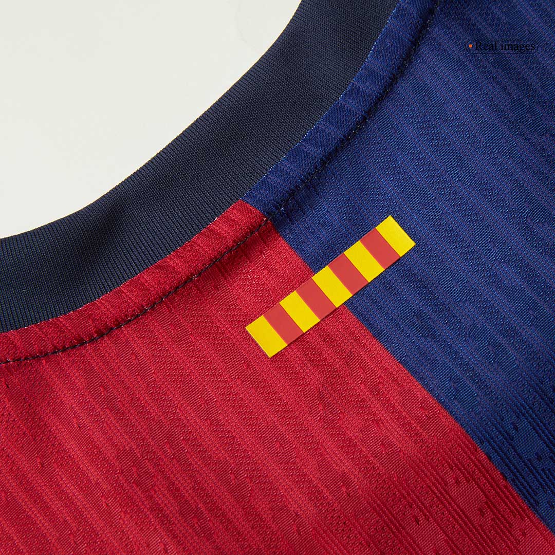 Pristna domača nogometna majica Barcelona x Travis Scott 2024/25 rdeča in modra