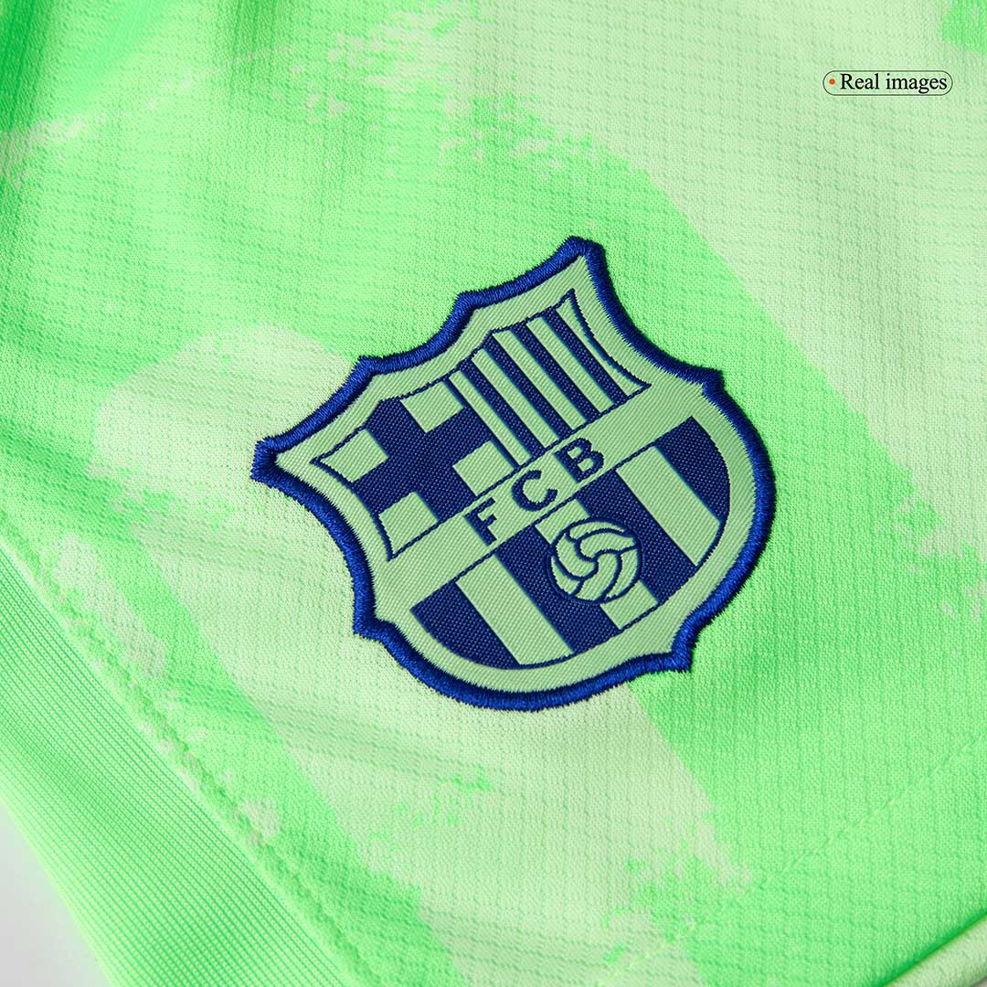 Gostujoči komplet Barcelone (majica + kratke hlače) 2024/25 - (logotip Spotify brez besedila)