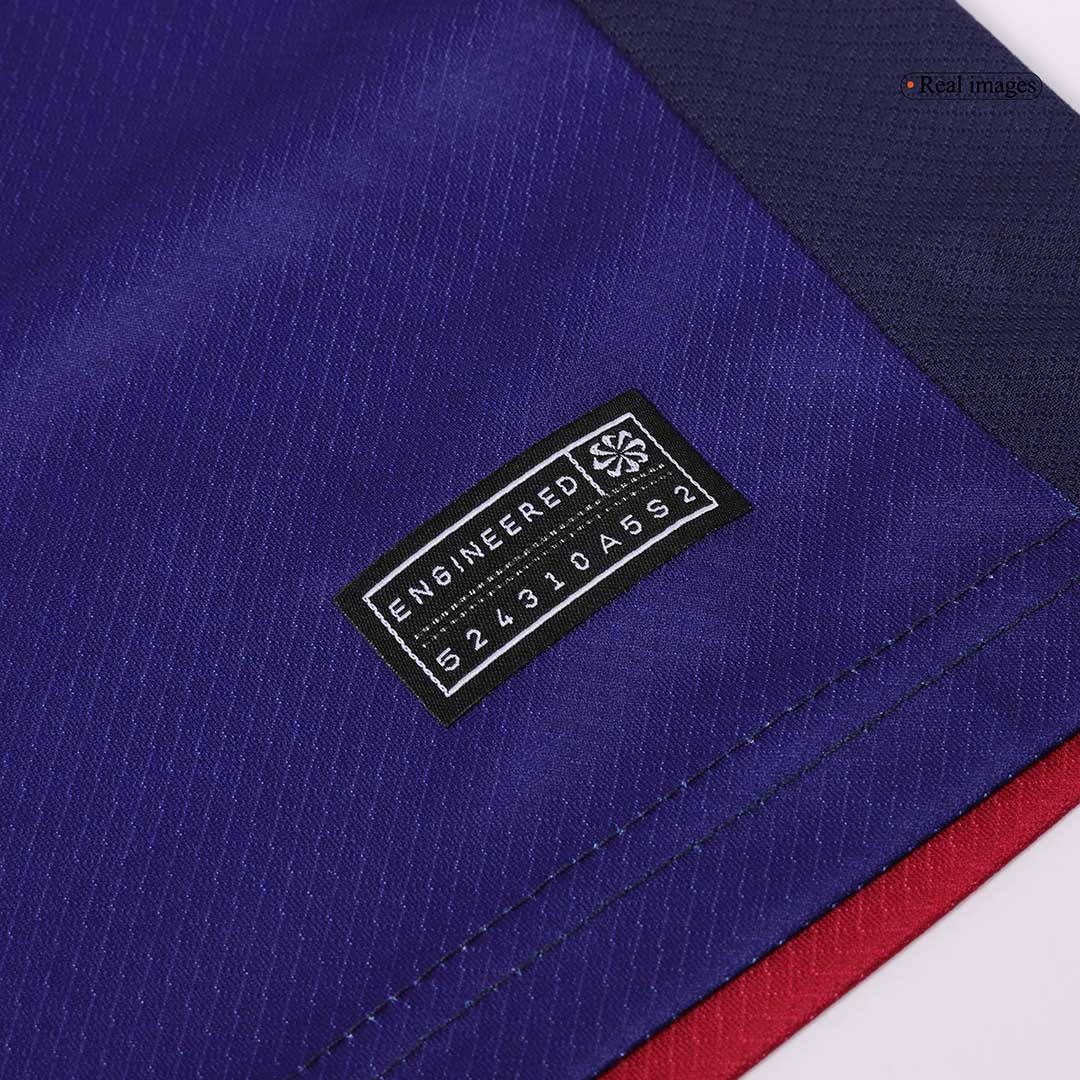 Barcelona Home Kids Nogometna majica (majica + kratke hlače) 2024/25 rdeča in modra z logotipom Spotify brez besedila