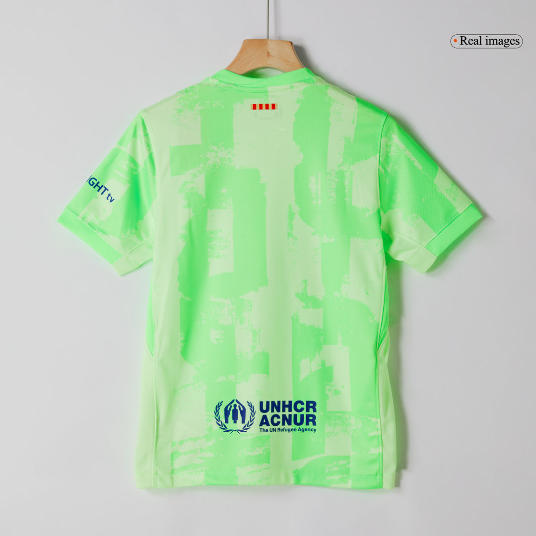 Gostujoči komplet Barcelone (majica + kratke hlače) 2024/25 - (logotip Spotify brez besedila)